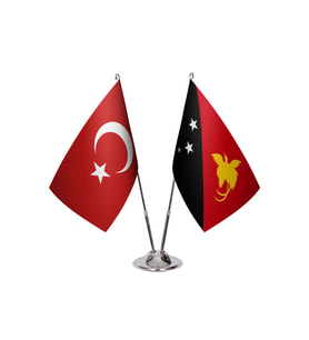 Papua Yeni Gine İkili Masa Bayrağı