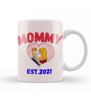 BEST MOM Mommy EST Flower Mothers Day 2021 Kupa Bardak Porselen