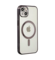 iPhone 14 Plus Kılıf Magneticsafe Lazer Silikon - Siyah
