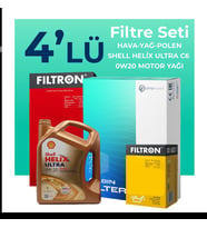 Filtron Mercedes GLB200 Benzin Filtre Bakım Seti Shell Motor Yağlı (2020-2025) 4 Lü