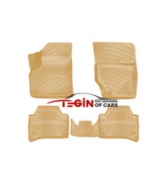 Volkswagen Touareg 2003 3D Havuzlu Paspas Bej (Çok Renkli)