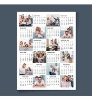 Kişiye Özel 12 Fotoğraflı Afiş 2026 Duvar Takvimi - 35x50cm Çerçevesiz