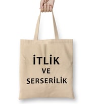 ismail Abi Hediyelik Bez Çanta Uzun Saplı