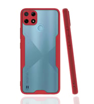 Durukar® Realme C25Y Kılıf Platin Silikon - Kırmızı