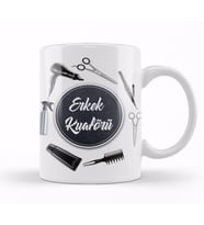 Erkek Kuaförü Kupa Bardak Porselen