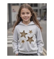 Eternal Light Baskılı Oversize Çocuk Sweatshirt (Gri)