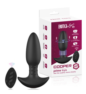 PRIME TOYS Cooper Şarjlı Uzaktan Kumandalı Dönme Hareketli Prostat Masaj  Uyarıcı Vibratör