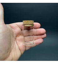 20ML MANTAR TIPALI CAM ŞİŞE - 20 CC GENİŞ AĞIZLI MANTAR TIPALI CAM ŞİŞE 30x50 MM x 10 Adet