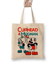 Cuphead & Mugman Bez Çanta Uzun Saplı