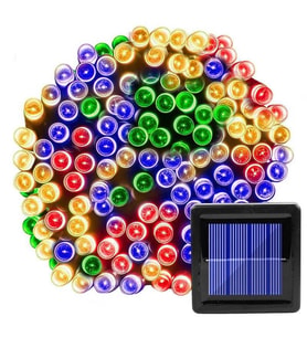 TechnoSmart Solar 50 Ledli 7 Metre Bahçe Aydınlatma Dekorasyon Güneş Enerjili Led RGB Işık