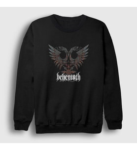 Presmono Unisex Siyah Eagle Behemoth Sweatshirt 16690tt