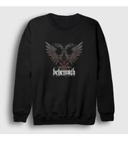 Presmono Unisex Siyah Eagle Behemoth Sweatshirt 16690tt