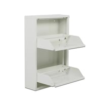 Alveon 2 Raflı Metal Ayakkabılık (Beyaz)