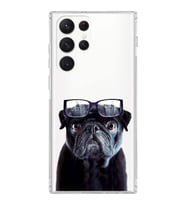 PrintiFy Samsung Galaxy S22 Ultra ile Uyumlu 1mm Slim Fit Köpek 3 050f Baskılı Şeffaf  Kılıf