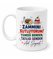 Maaş Zammı Alan Arkadaşa Kutlama Yemeği Benden Tatlısı Senden Kupa Hediye
