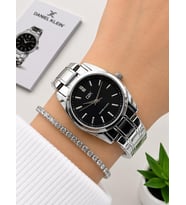 Daniel Klein 2 Yıl Garantili Çelik Kordon 3 Atm Suya Dayanıklı Kadın Kol Saati+Bileklik F.G.14494.2