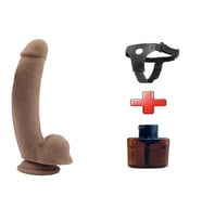 LilituShop Belden Bağlamalı 20,5 cm Gerçekçi Melez Dildo Penis -Boss