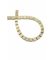 Hematit Doğal Taş Parlak Antik Sarı Yassı Kare Kesim 6x6mm Dizi [AA]
