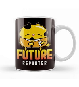 Future Reporter Journalist Writer Author Journalism Freedom Kupa Bardak Porselen