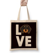 Love Dachshund Dog Breed Dogs Owner Puppy Pets Bez Çanta Uzun Saplı
