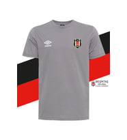 Beşiktaş Orijinal Lisanslı Sıfır Yaka Gri T-Shirt