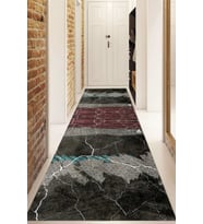 Dijital Baskılı Kaymaz Taban Yıkanabilir Modern Yolluk Ve Koridor Halısı NDU-SD-308 (Çok Renkli)