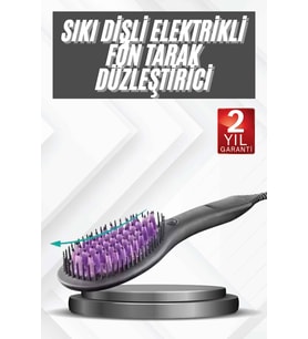 Elektrikli Fırça Taşınabilir Saç Düzleştirici Tarak Sıkı Dişli