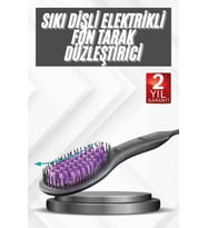 Elektrikli Fırça Taşınabilir Saç Düzleştirici Tarak Sıkı Dişli