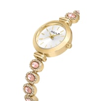 Polo Air Lüx Taşlı Kordon Kadın Kol Saati Gold Pembe Renk PL-1574B4x (Pembe-Altın)