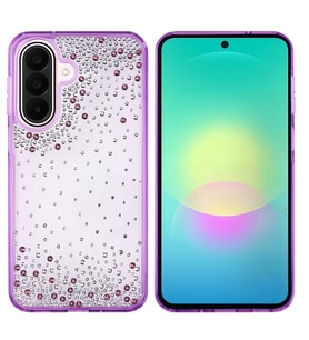 Galaxy A27 Kılıf Airbag Tasarımlı Damla Taşlı Şeffaf Pera Silikon Kılıf