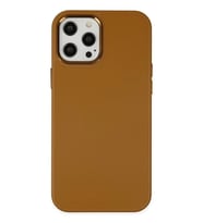 Newface Apple iPhone 12 Pro Max Kılıf Asya Deri Silikon - Kahverengi