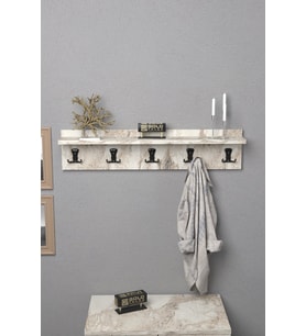 Askılık Duvar Elbise Askılığı Portmanto 80 Cm Efes Düz