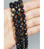 Golden Obsidyen Taşı Royal Quality Faset Kesim Dizi 10mm (52930)