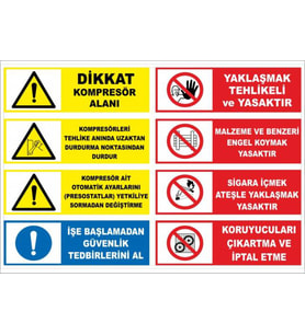 Dşşkkan Kopresör Alanı 21x28 Arkası Sticker
