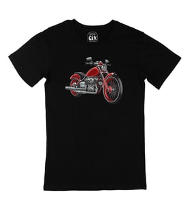 Kırmızı Motor Siyah Tişört