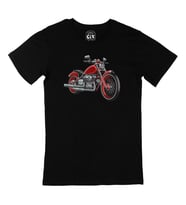 Kırmızı Motor Siyah Tişört