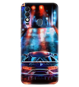 Tecno Spark 8T Kılıf Silikon Desen Özel Seri Neon Cars 1724