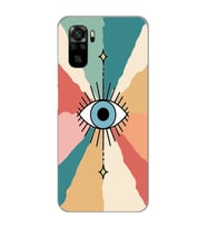 Xiaomi Redmi Note 10 / Note 10S Uyumlu Göz Tasarımlı Şeffaf Telefon Kılıfı