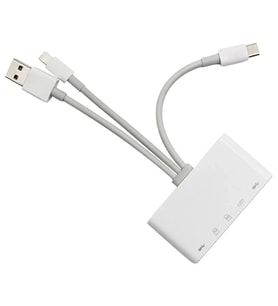 ALLY 3 İN1 İPhone+Usb C+ Usb A Kamera Okuyucu Kart Okuyucu-(5775)