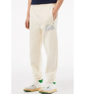 Lacoste Neo Heritage Organic Cotton Relaxed Fit Beige Sweatpants Erkek Rahat Kesim Pamuk Eşofman Altı Bej