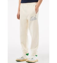 Lacoste Neo Heritage Organic Cotton Relaxed Fit Beige Sweatpants Erkek Rahat Kesim Pamuk Eşofman Altı Bej