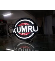 Kumru Yazılı Tabela 3D Led Neon Etkili Işıklı Tabela 30X45 CM Tek Taraflı