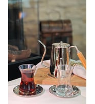 BAKIR ÇAY TABAĞI ÇEKİÇ DÖVME MODEL GÜMÜŞ RENK