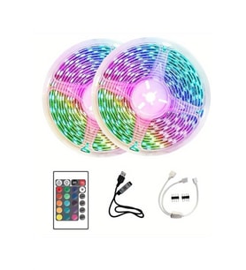 10m Şerit Led İç Mekan Renkli Rgb Şerit Led Kumandalı