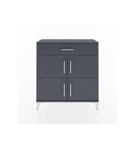 Arges Şifonyer 3 Raflı Tek Çekmeceli 4 Kapaklı 88x30x96 Antrasit-Antrasit