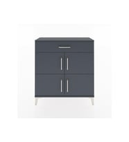 Arges Şifonyer 3 Raflı Tek Çekmeceli 4 Kapaklı 88x30x96 Antrasit-Antrasit