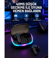 RGB Şarj Kutulu TWS Kablosuz Kulaklık Bluetooth 5.4 HD Voice Type-C Şarj Destekli