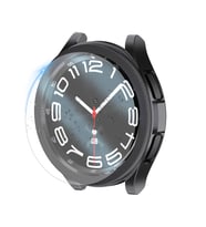 Lexroo Galaxy Watch 6 Classic 47mm Sert PC Kasa ve Ekran Koruyucu Watch Gard 29 - Siyah