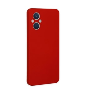 Oppo Reno 7 Lite Kılıf Nano İçi Kadife Silikon - Kırmızı