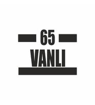 65 Vanlı Araba Sticker siyah 16x9 CM (Siyah)